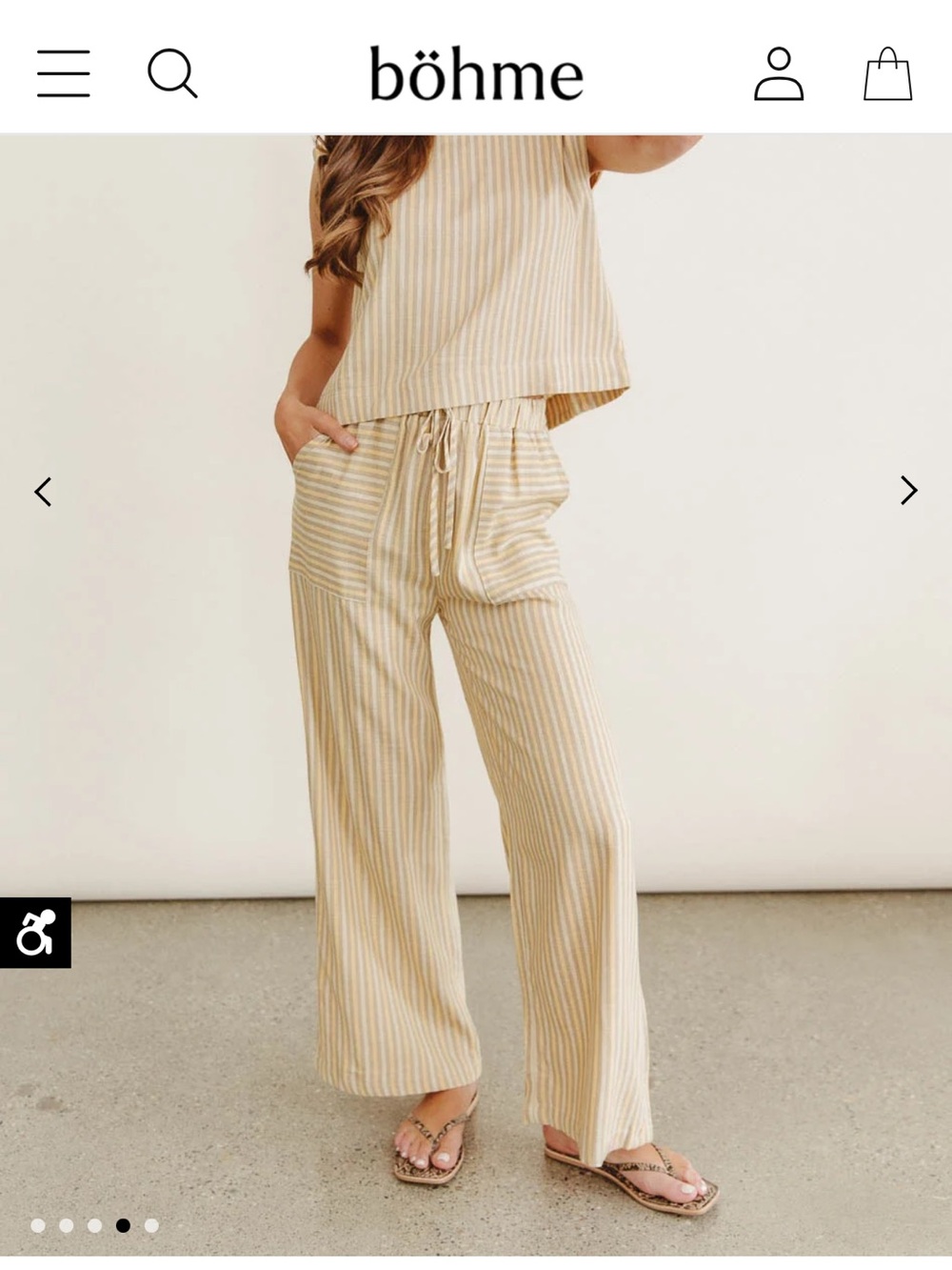 Striped Sleeveless Top with matching pants